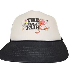Vintage 80s The Puyallup Fair Hat Trucker Cap Foam Front Mesh KC Adjustable